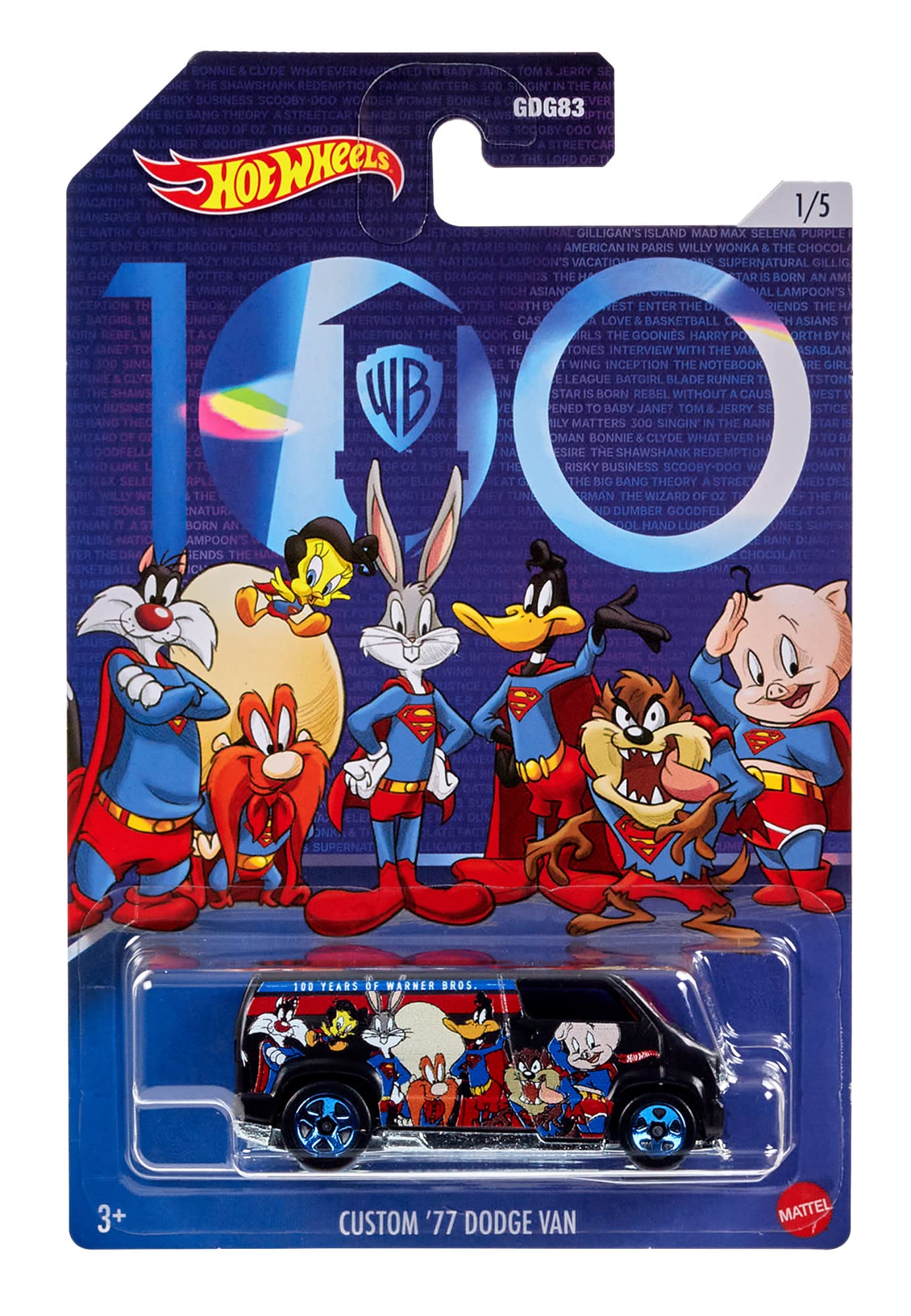 Hot Wheels Hot Wheel Cars, LOONEY TUNES Mash-Up Vehicle, 1 64