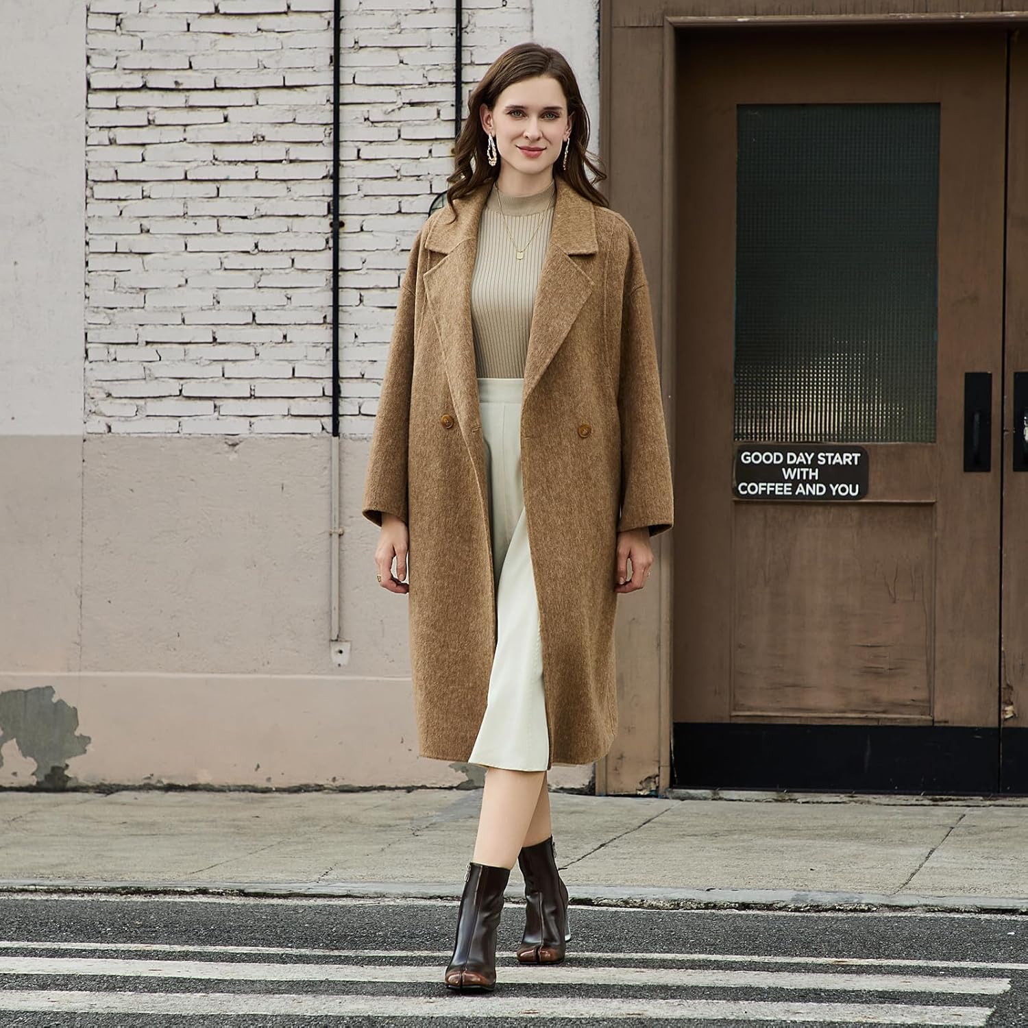 Split Toe Women Clear Block Heels Ankle Boots Chunky High Heels Booties Tabi Zipper Side Short Boots - Image 2