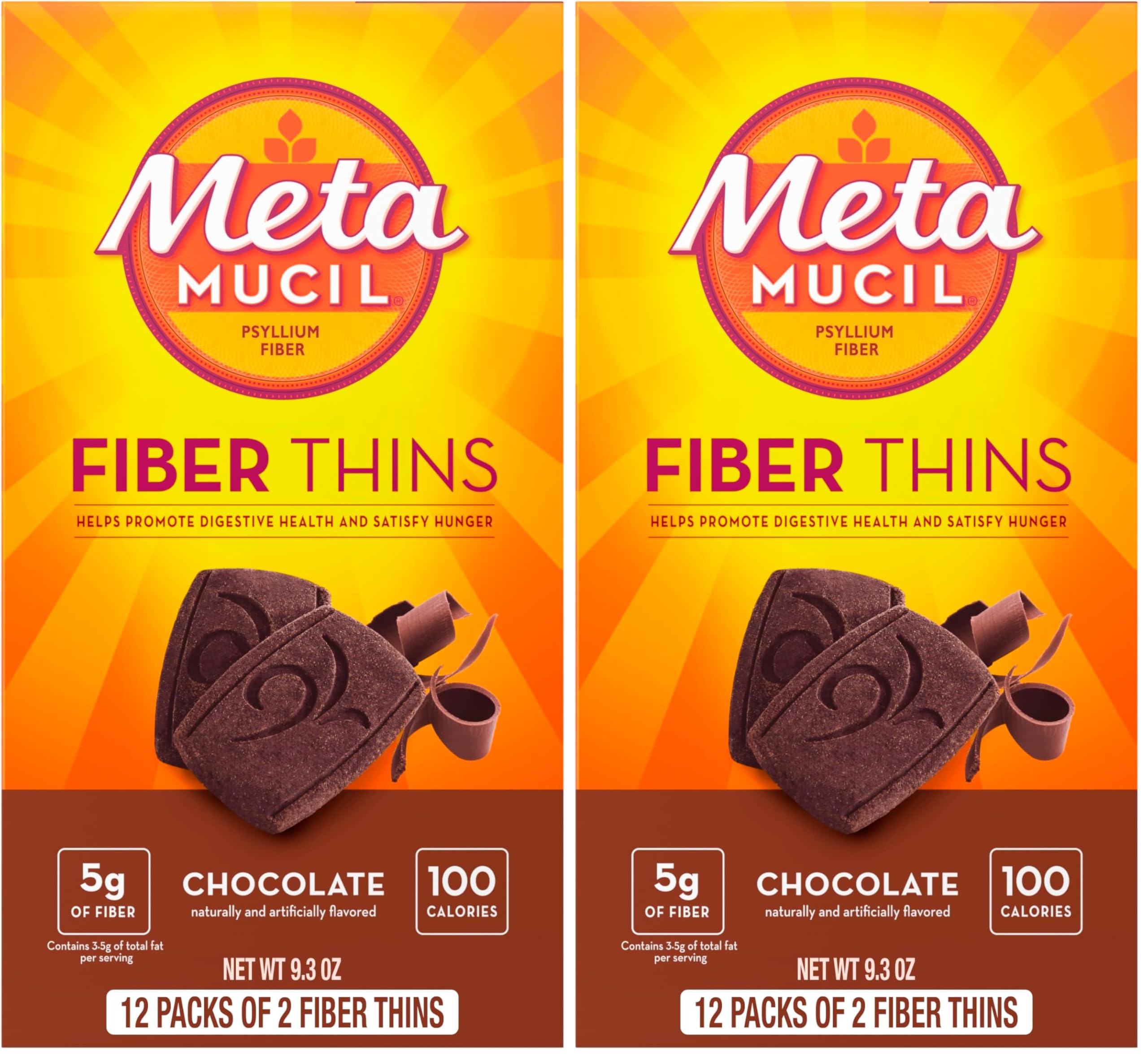 Metamucil Fiber Thins, Daily Fiber Supplement Snack, Psyllium Husk Powder, 5g Fiber per Serving, Supports Digestive Health and Satisfies Hunger, Cinnamon Spice Flavor, pack of 4, 12 Servings each — Amazon image 10