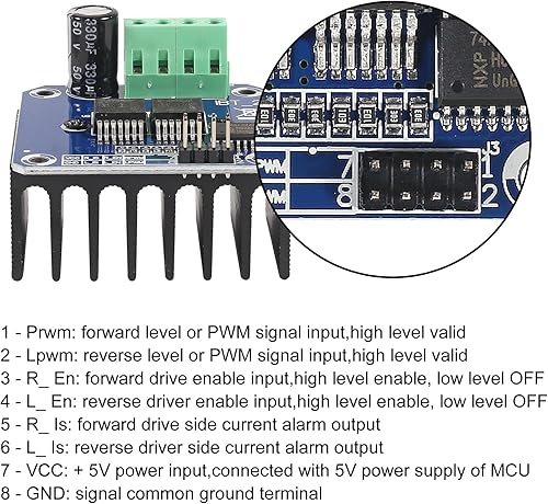 2PCS BTS7960 43A H-Bridge Double High Power Motor Driver Module/DIY Smart Car Current Diagnostic