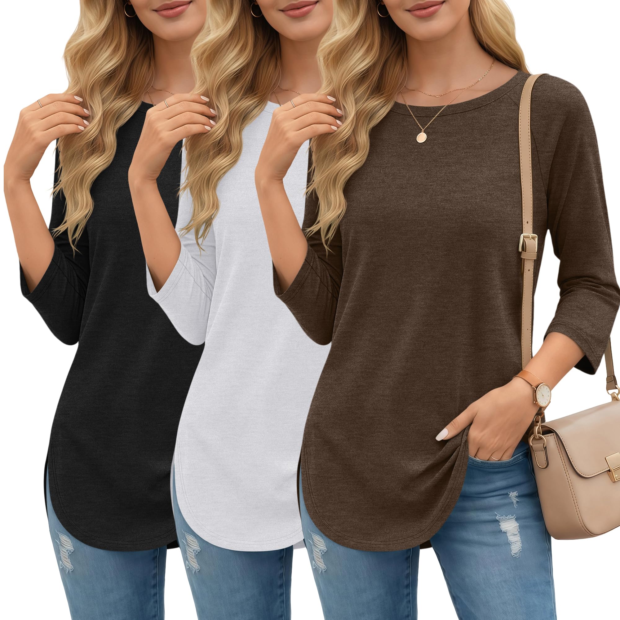 Ficerd 3 Pack Crewneck Tees