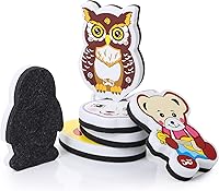 Vista 7 de Mr. Pen - Animal & Pen Shaped Whiteboard Eraser, 6 Pack, Multicolor, Foam and Felt, Magnetic, Perfect for Classroom & Game Centers