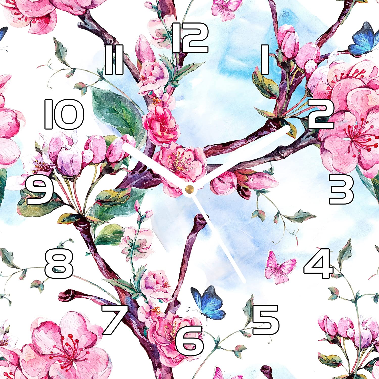 Horloge en verre Coloray lisible et robuste 30x30 cm pour sublimer un mur vide