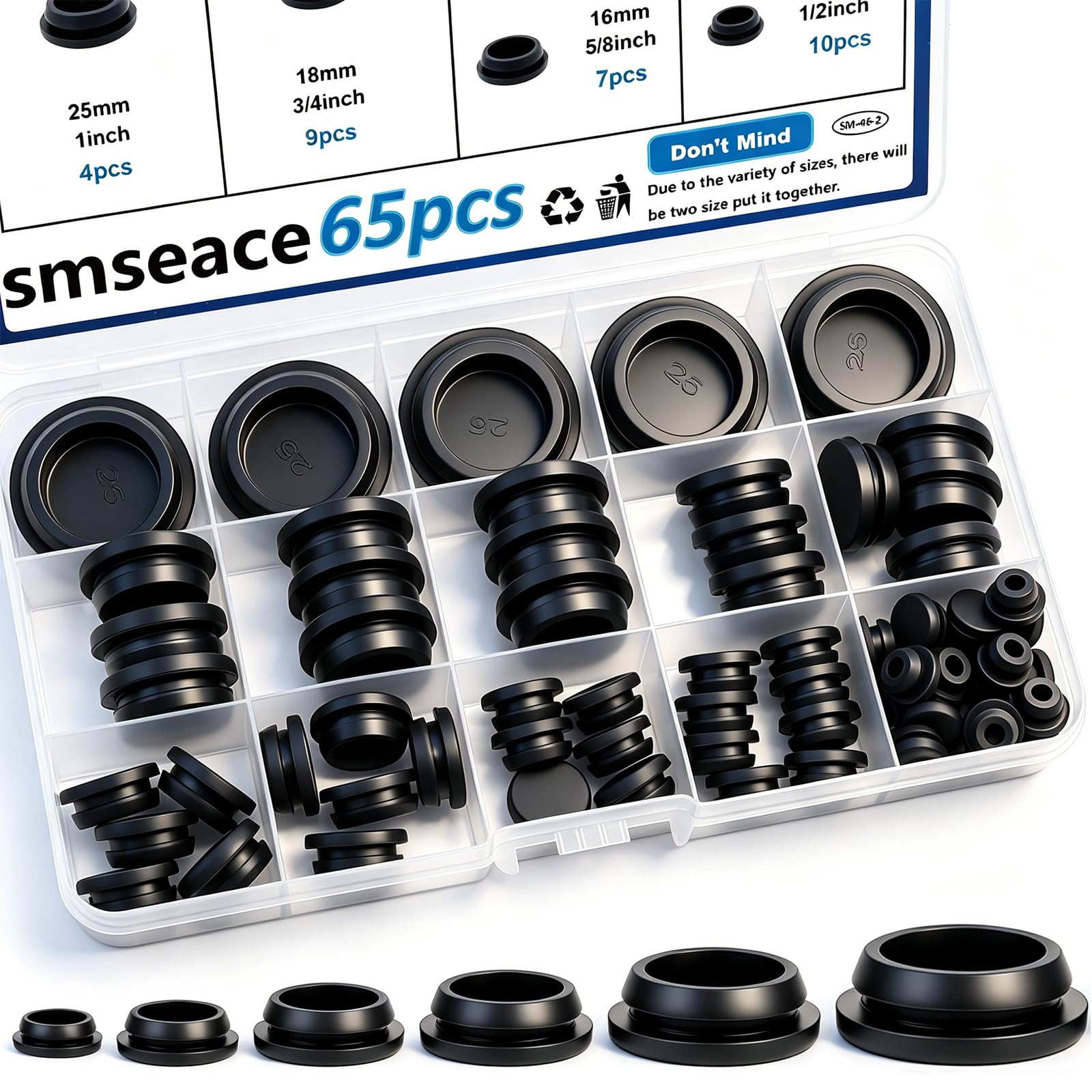 135 Hole Plugs - Nylon Plastic Assortment -14