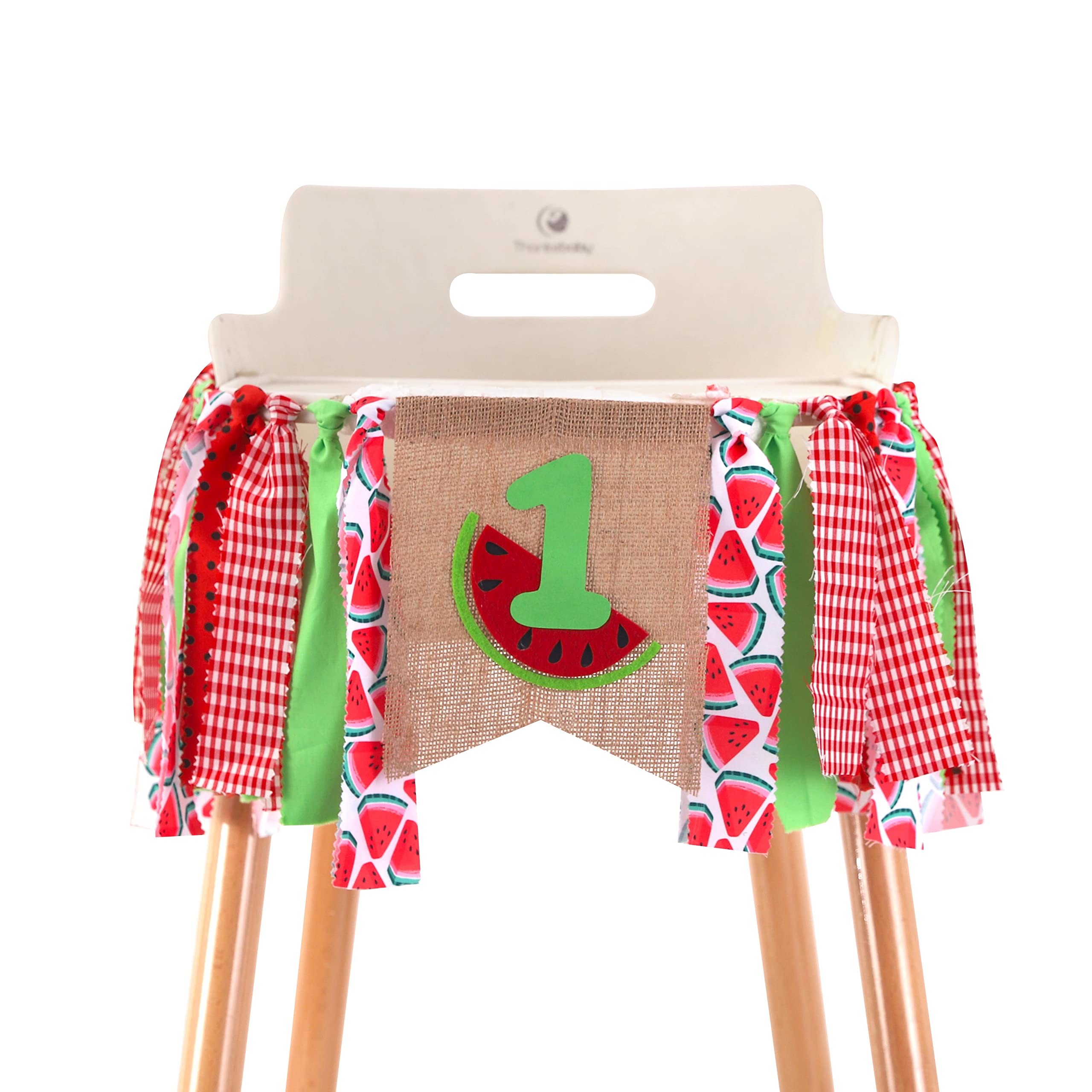 Watermelon 1st Birthday High Chair Banner For Girls | Baby Shower Party Decor & Photo Prop