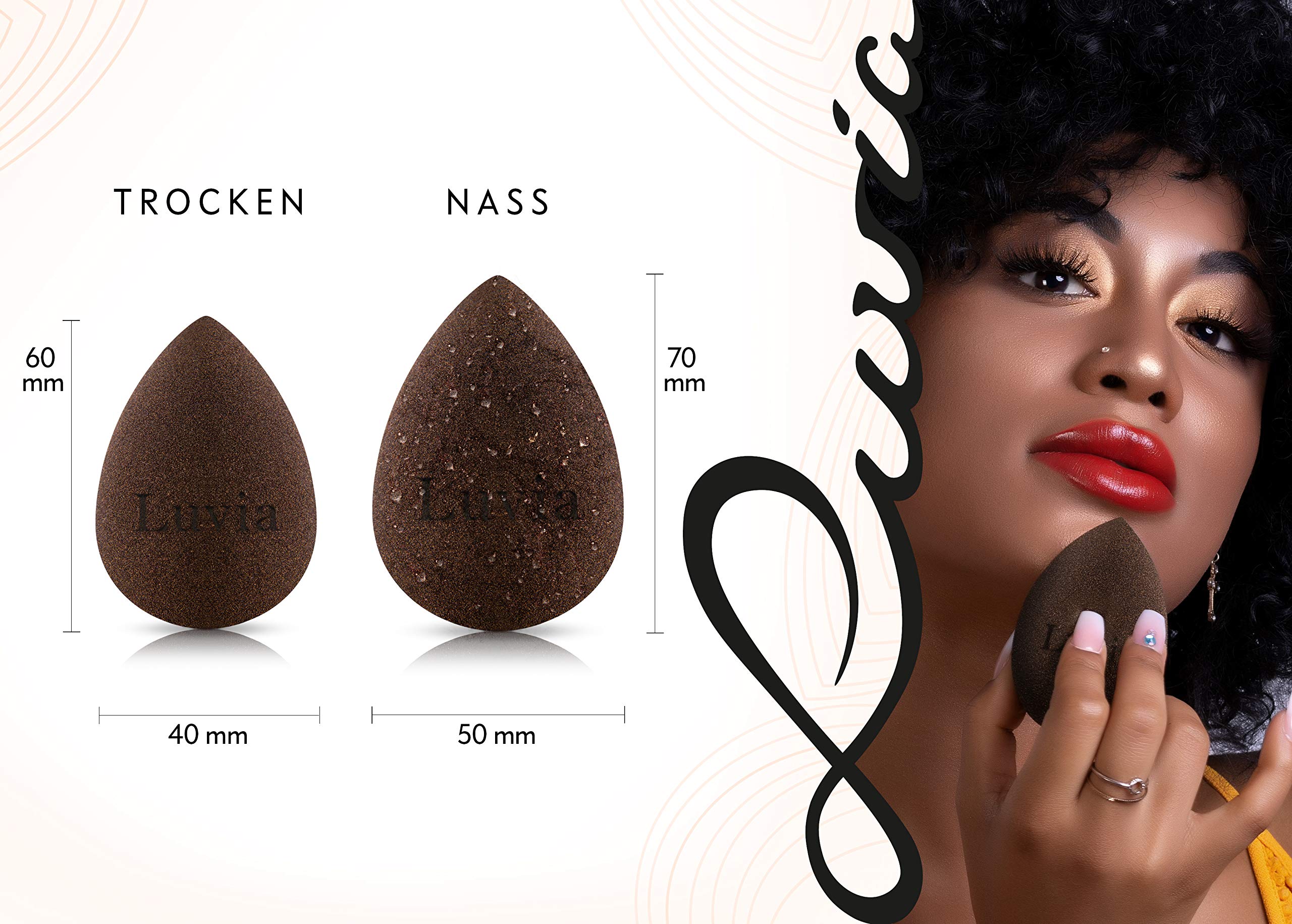 Luvia Beauty Blender Glamour Sponge - Extra weicher Blending Sponge mit  Glitzer - Make-up Schwamm Applikator : Amazon.de: Kosmetik