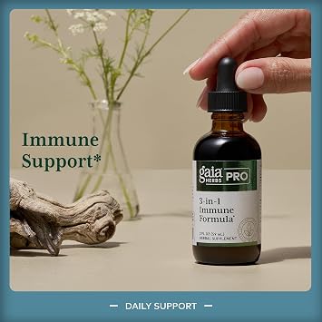 GAIA HERBS PRO 3-in-1 Immune Formula - Immune System Support Supplement* - Liquid Supplement with Astragalus Root & Schisandra Berry - 2 Fl OZ (44 Servings)