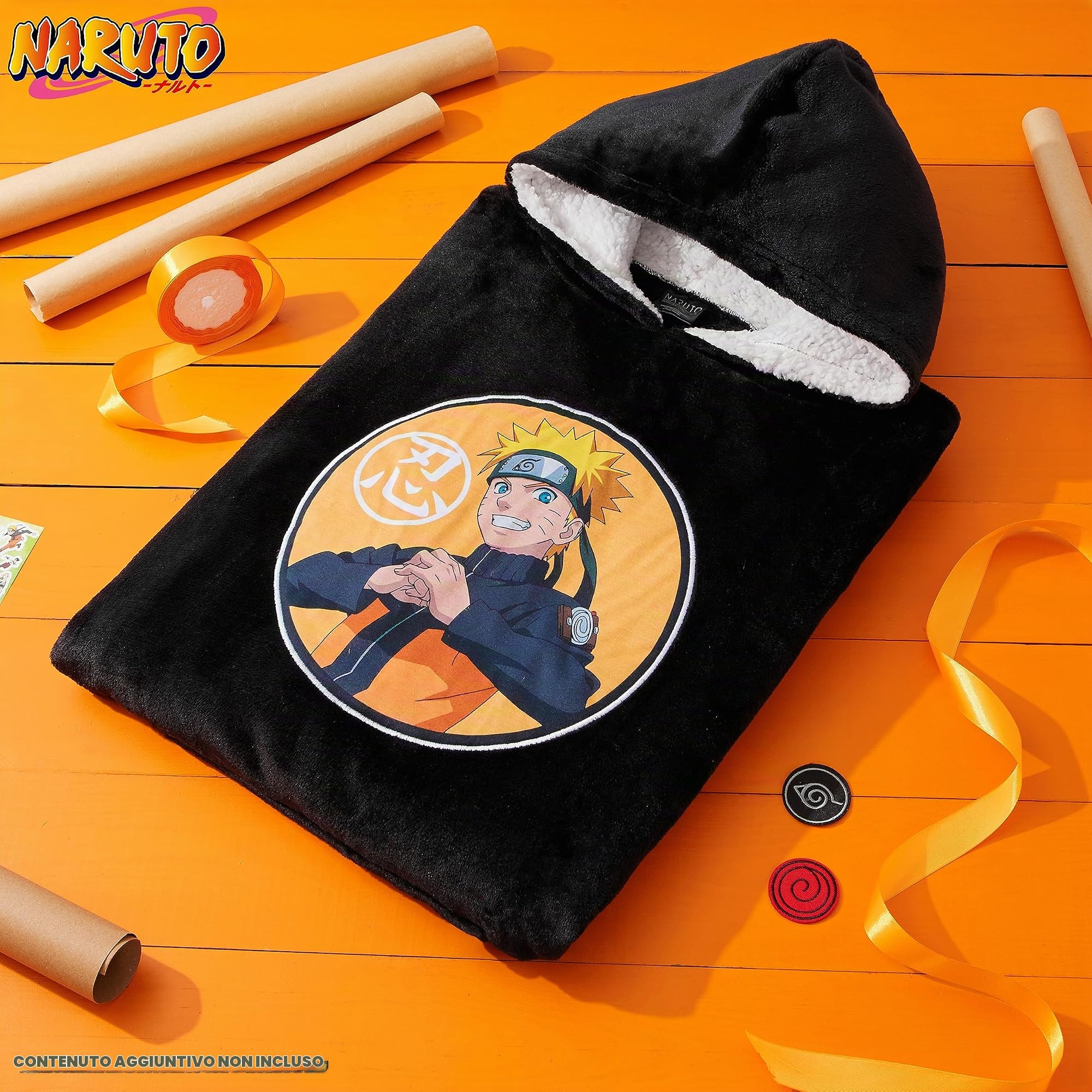 NARUTO Felpa Bambino - Felpa Oversize in Pile per Bambini Ragazzi - Felpa Coperta Anime Gadget Regalo Originale