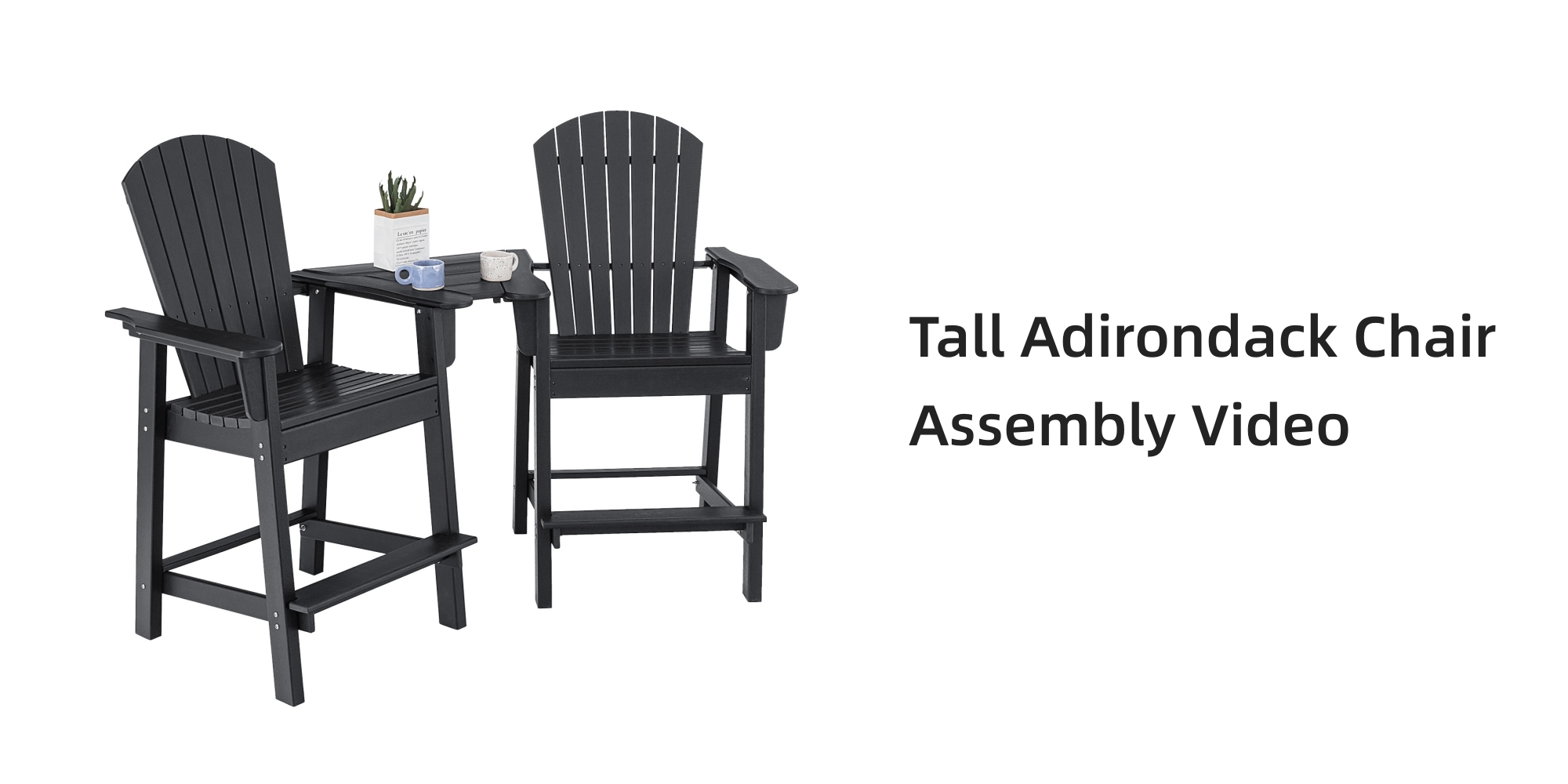 Amazon.com: Giantex Tall Adirondack Chair Set of 2 - Outdoor HDPE
