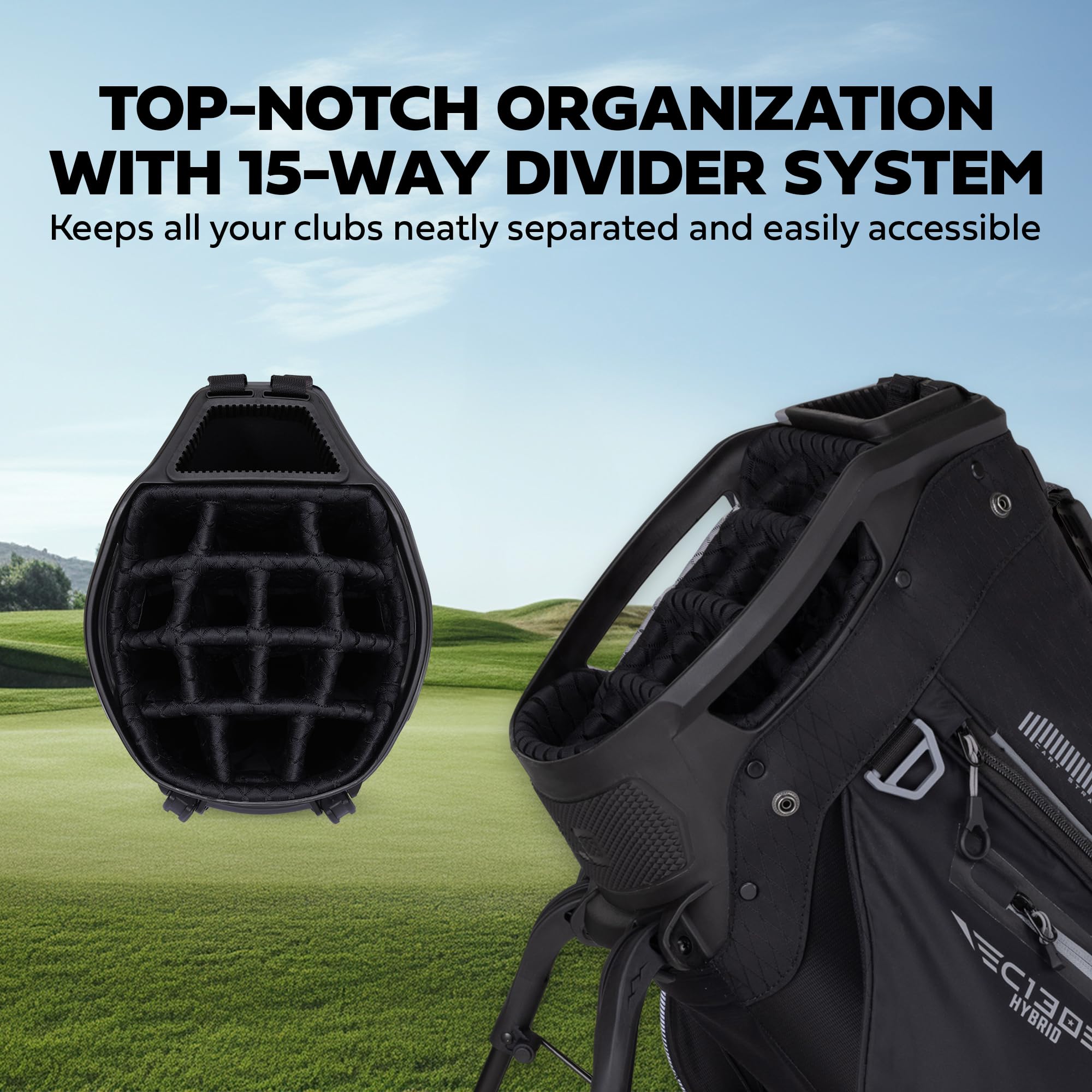 Sun Mountain Men's C130 VLO Lightweight Stand Golf Bag 15
