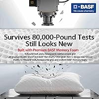 Vista 4 de Almohada para Durmientes de Lado – Almohada cervical ergonómica suave para aliviar el dolor de cuello, funda de almohada sin cremallera de seda