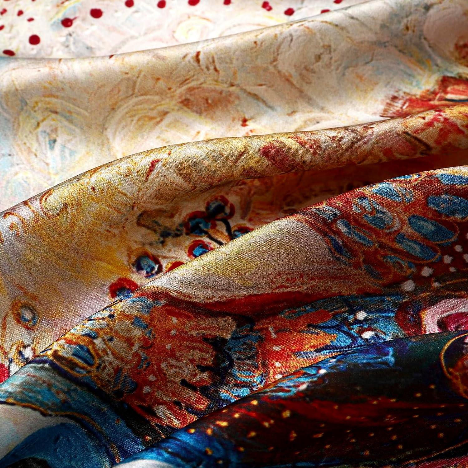 100% Pure Mulberry Silk Square Scarf-27''x27"Lightweight Hair Scarves Headscarf Night Sleeping with Gift Packed - Image 5