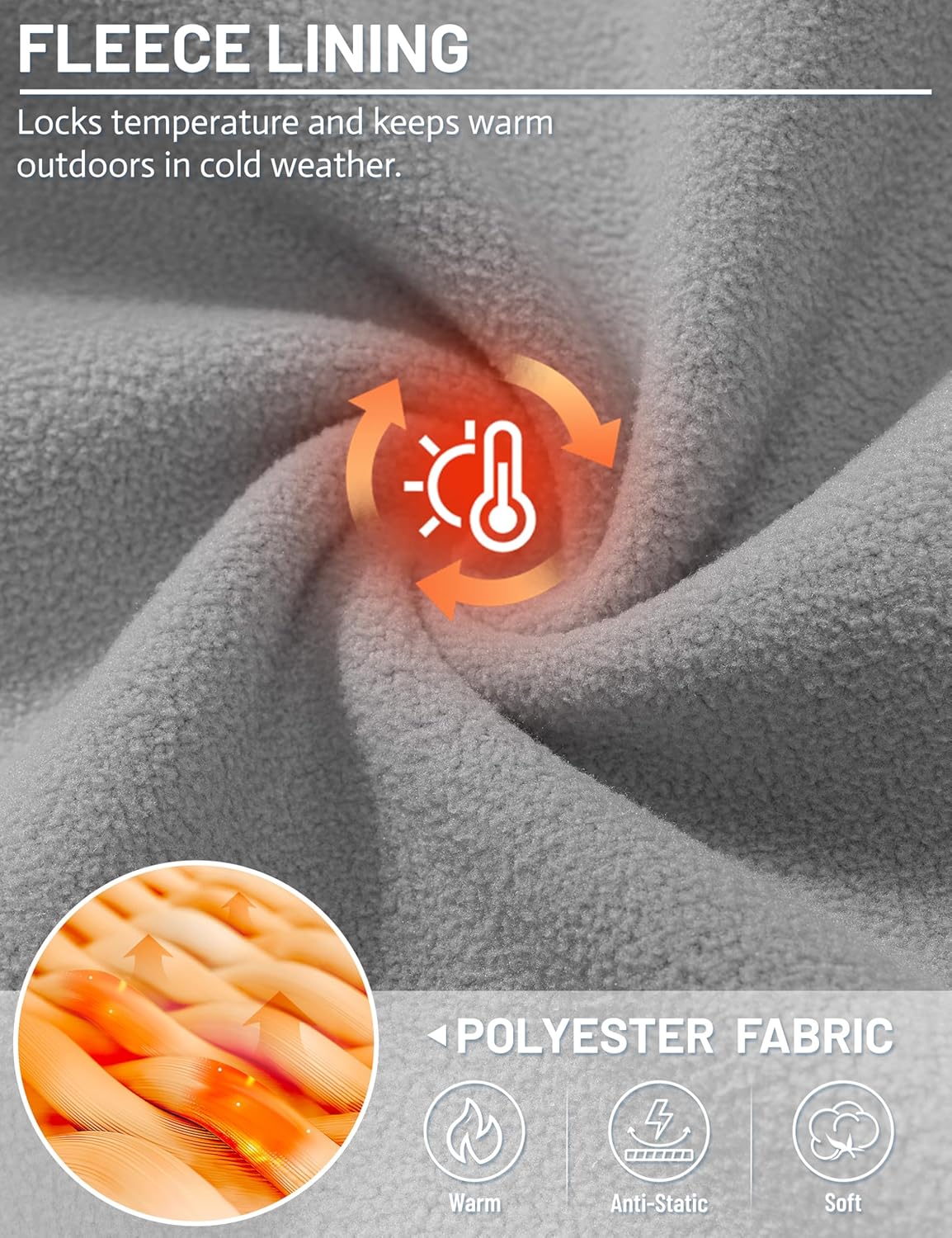 TACVASEN Women's Fleece Vest Outerwear Lightweight Sleeveless Zip up Jacket with Pockets Warm Polar Soft Fall Winter - Image 6