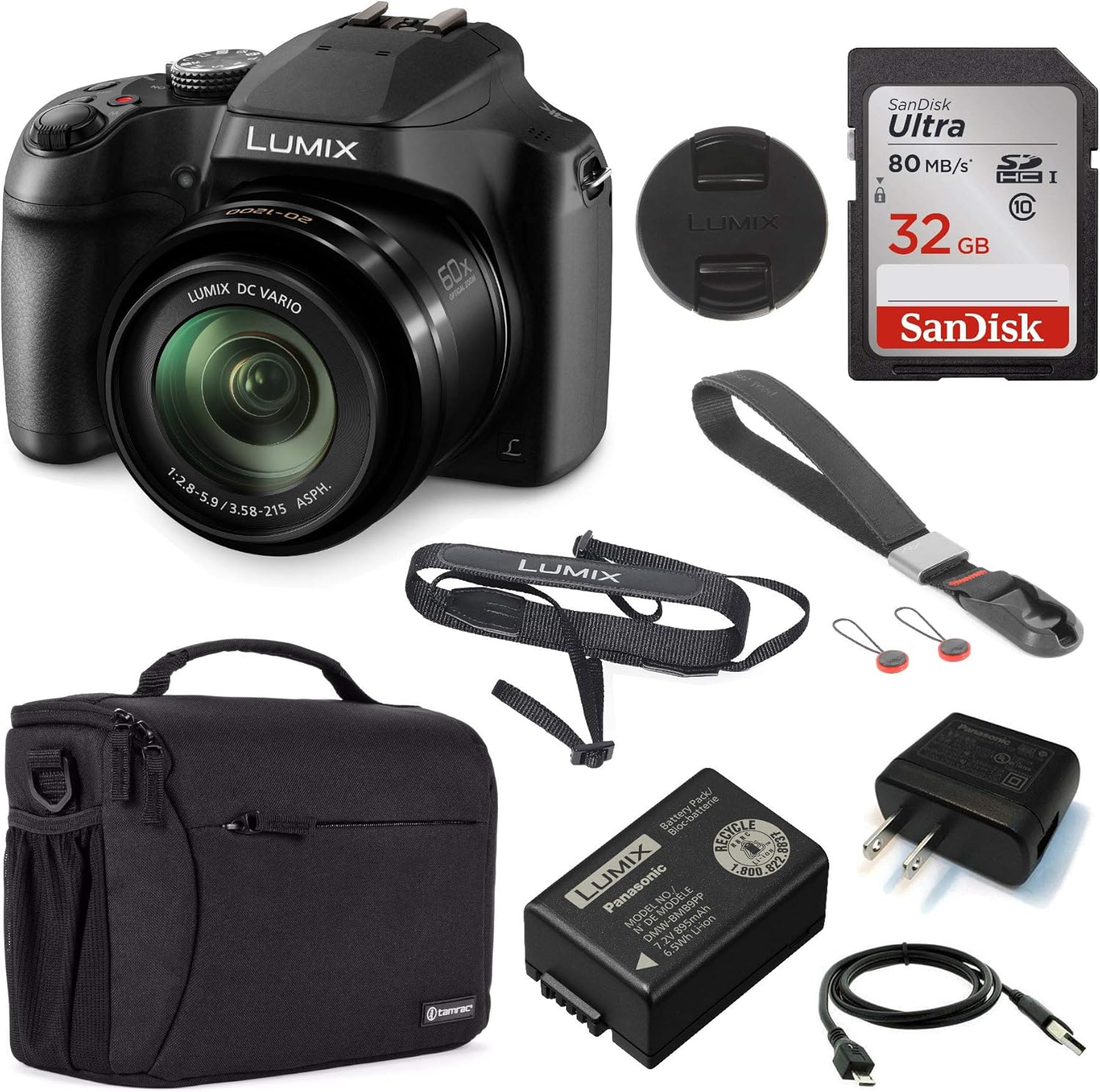 Buy Panasonic Lumix DCFZ80 4K Digital Camera, 18.1 Megapixel, 60x Zoom