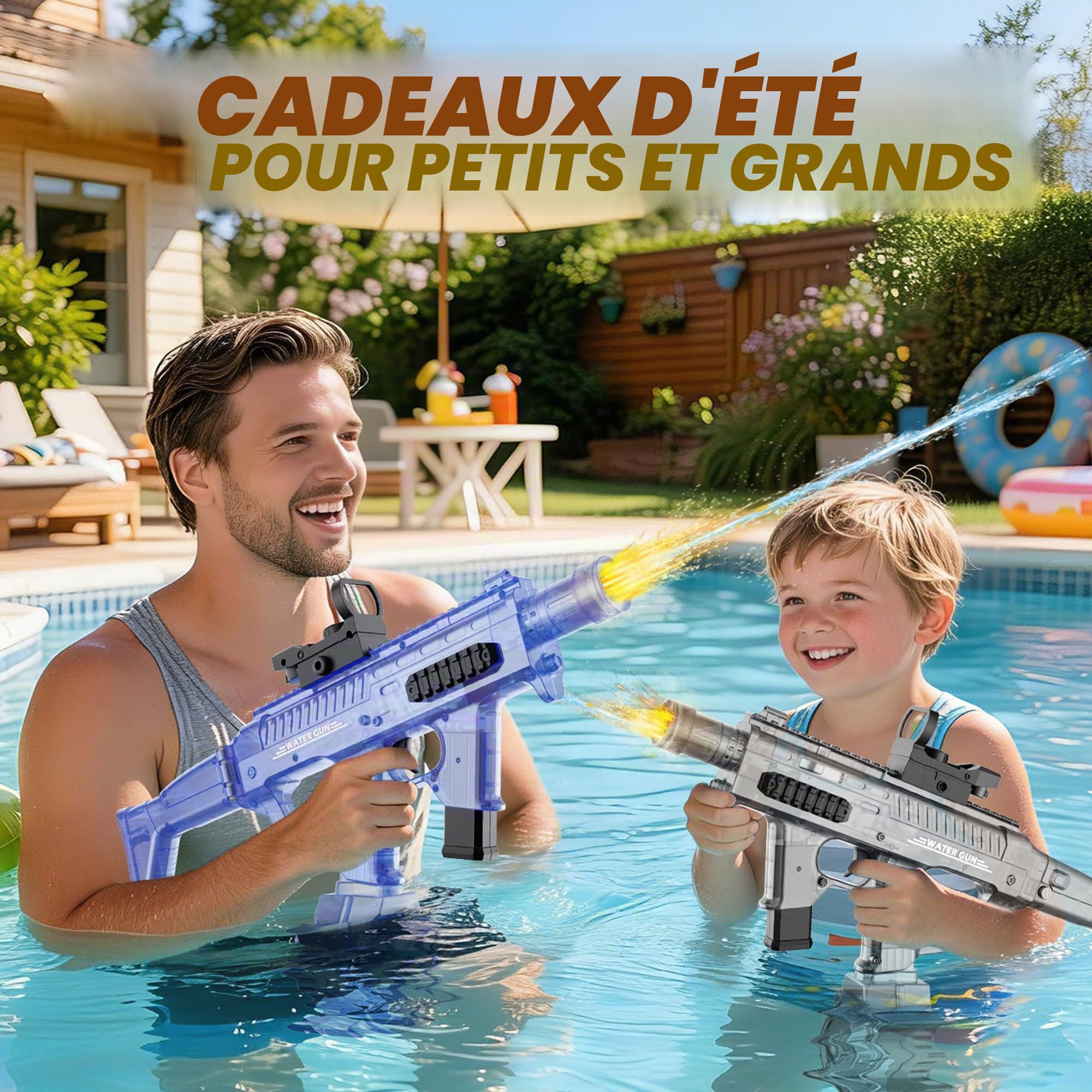 Pristar Pistolet à Eau Électrique 730 ML pour Adultes et Enfants
