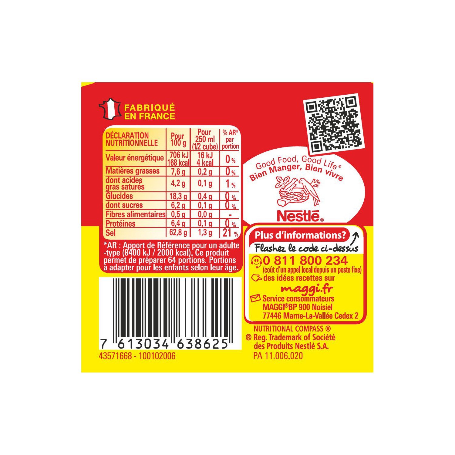 Maggi Bouillon Kub O El Original (32 Cubos) -128G