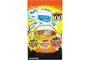 SOUR PATCH KIDS & SWEDISH FISH Mini Halloween Candy Variety Pack