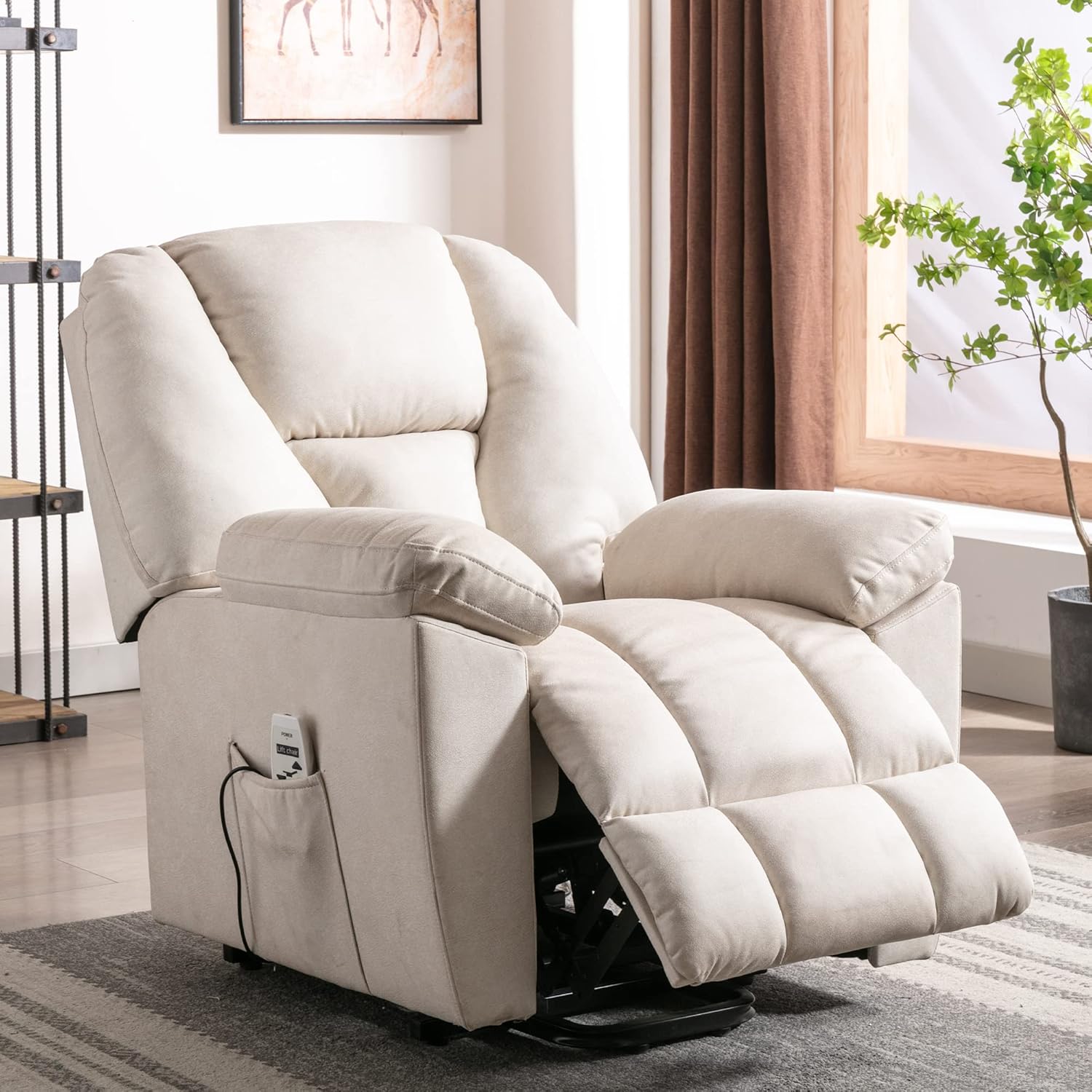 Power Lift Chair with Heating System, Adjustable Massage