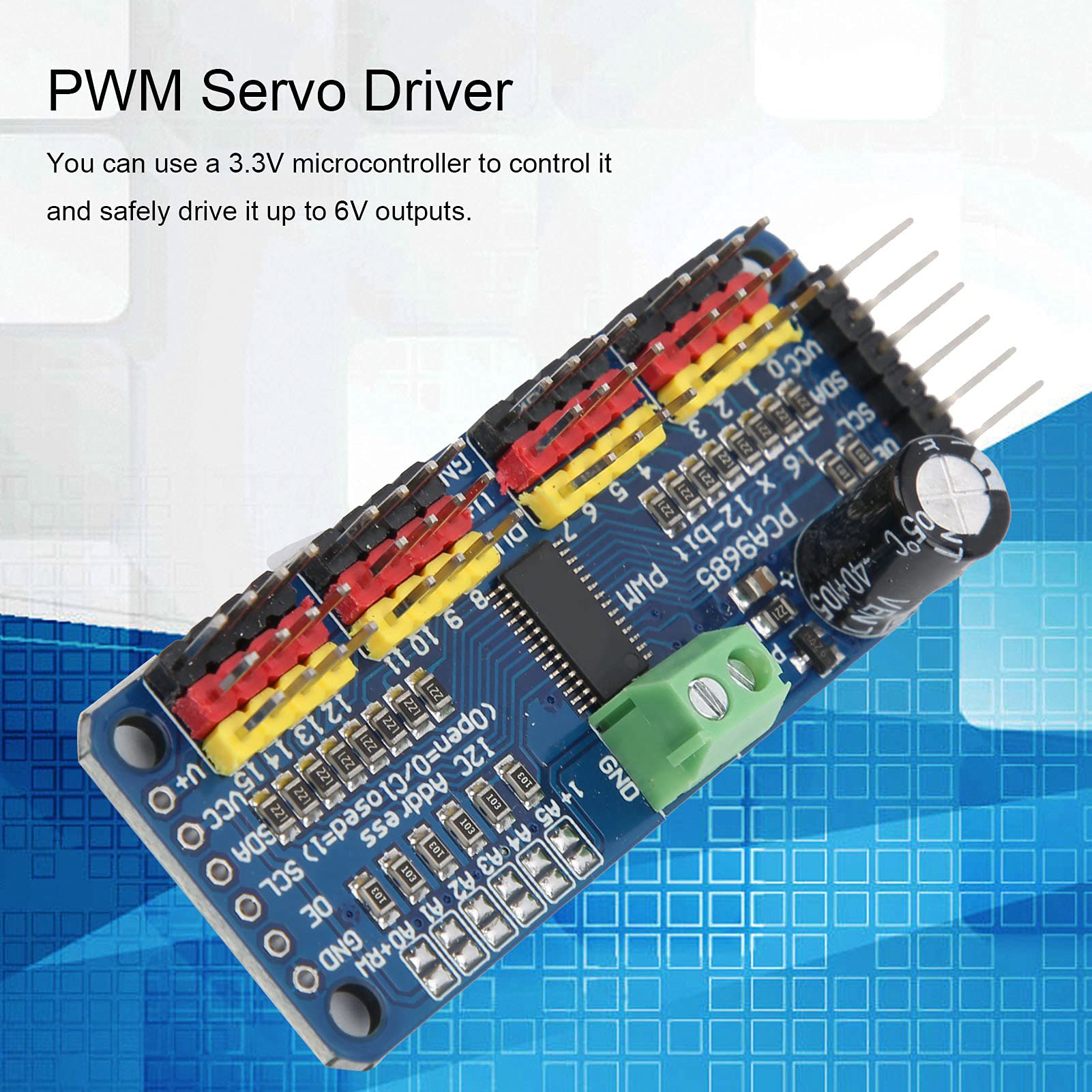 PWM Servo Driver Board z 16-kanałowym Napędem Silnikowym, Odpowiedni dla Entuzjastów Robotyki