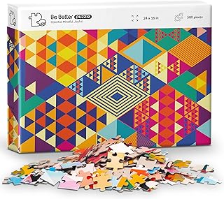 Jigsaw Puzzles 500 Pieces for Adults, Hard Puzzles for Adults, Difficult Puzzles 500 Piece Puzzles for Adults Clearance, Challenging Abstract Art Puzzle for Adults (Triangles)