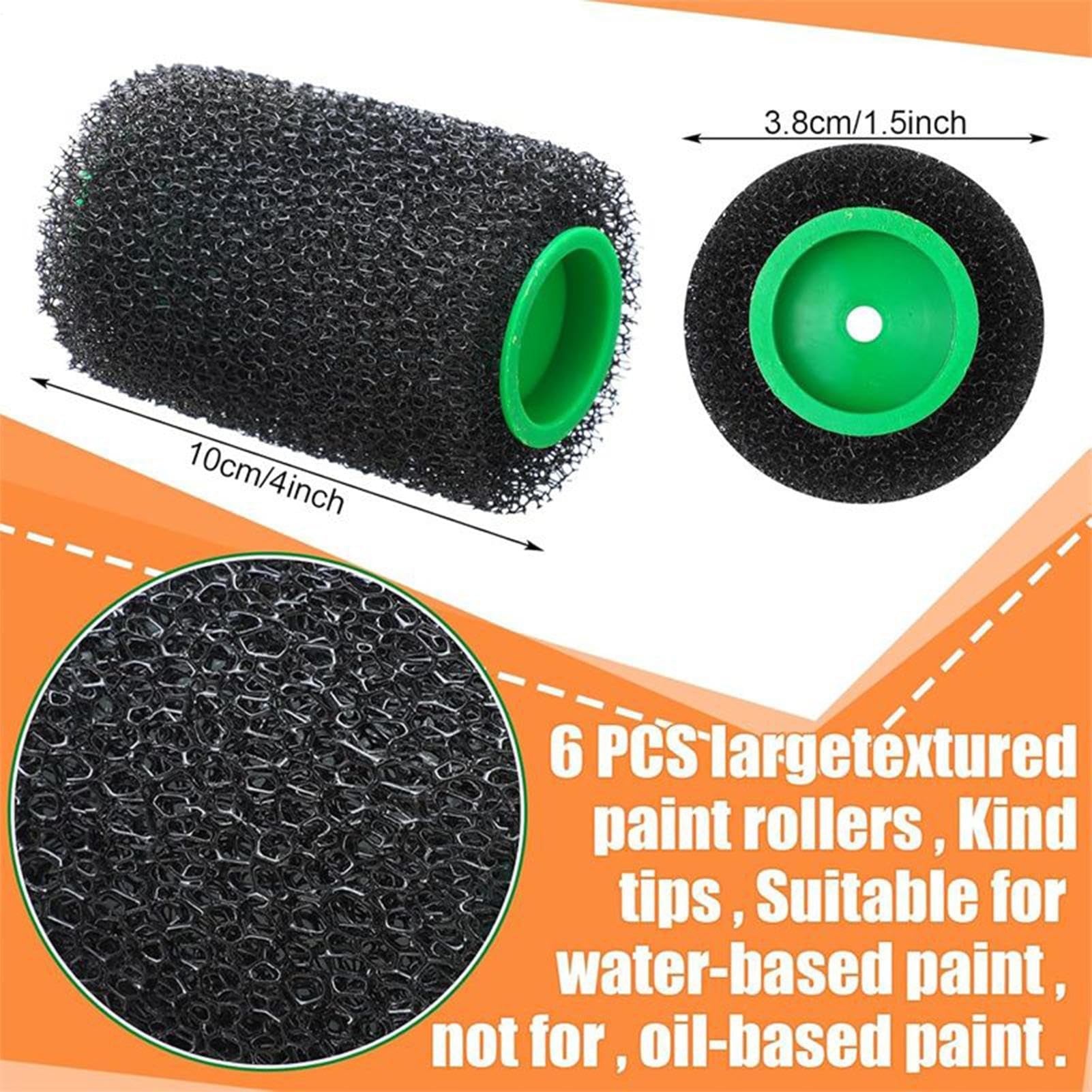 Kit de rodillo de pintura pequeño, miniherramientas de pintura, aplicador de mano para propietarios de viviendas y uso comercial, para proyectos de bricolaje y pintura fácil