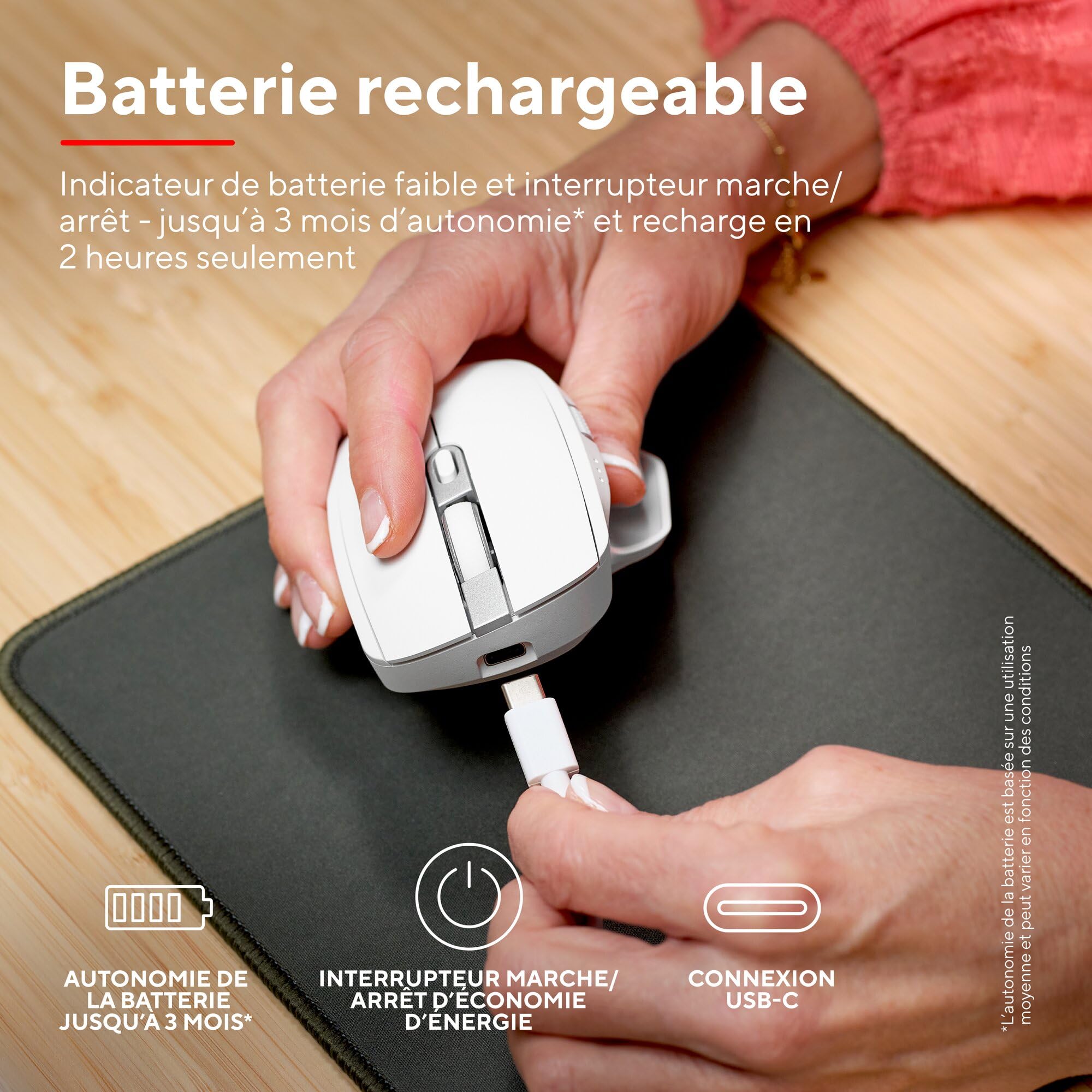 Trust Ozaa+ Souris sans Fil Bluetooth + 2.4GHz Multi-appareils, Blanc