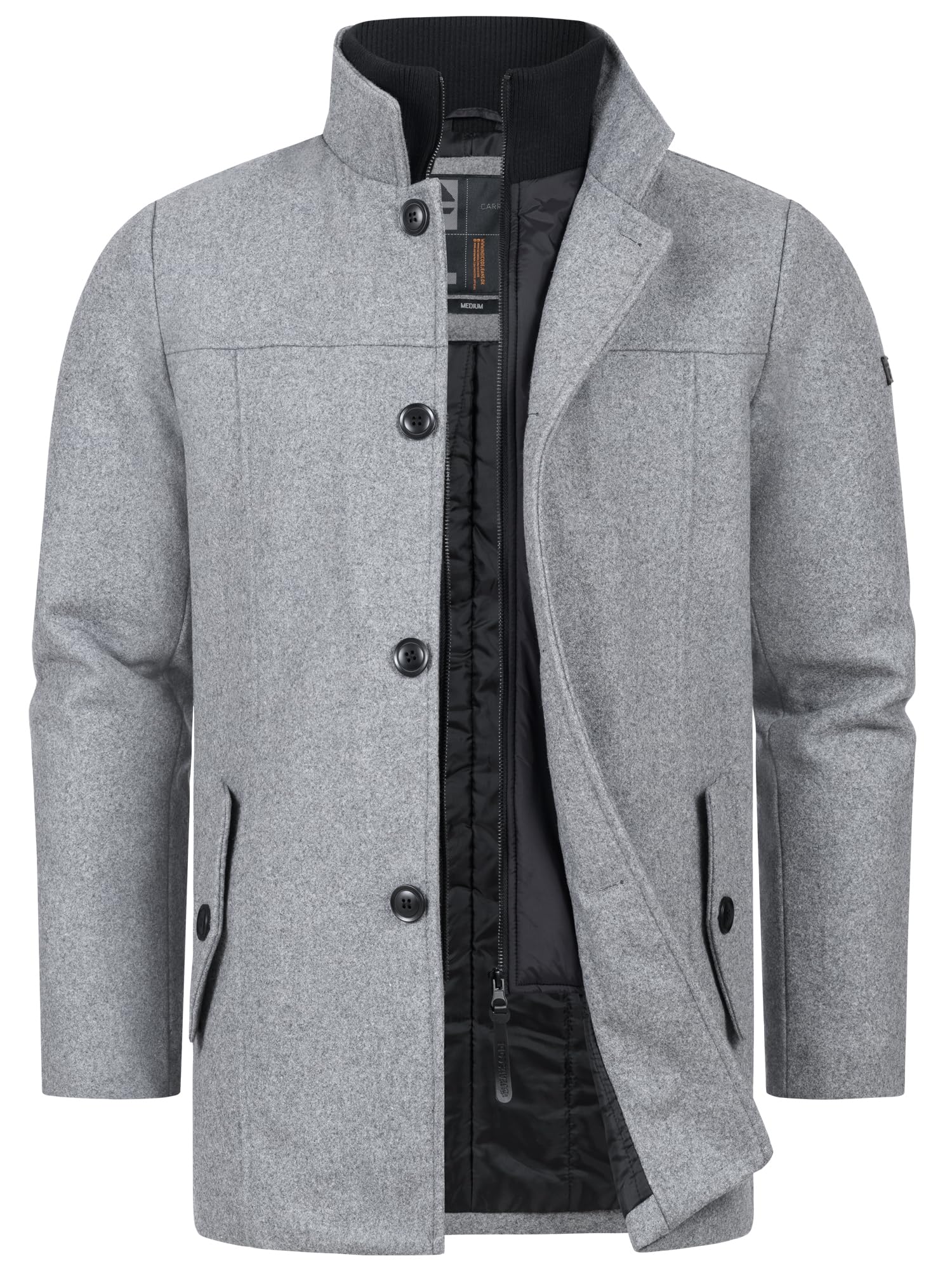 Indicode INLunik herenjas van wolmix, gevoerde winterjas, parka voor mannen Indicode INLunik herenjas van wolmix, gevoerde winterjas, parka voor mannen