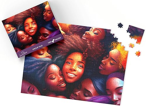 Miniatura 10 de Rompecabezas afroamericano para mentes adultas rompecabezas de 1000 piezas de LewisRenee Black People, sumérgete en una actividad serena y