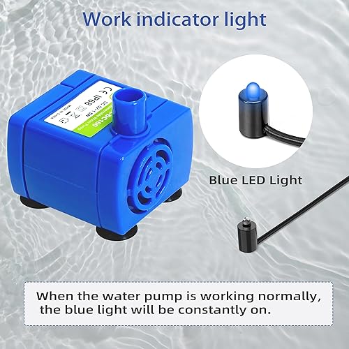 Miniatura 5 de IP68 DR-DC160 Bomba de agua sumergible para gatos Bomba de fuente de agua para cerámica Tritone, acero inoxidable, fuentes redondas para gatos,