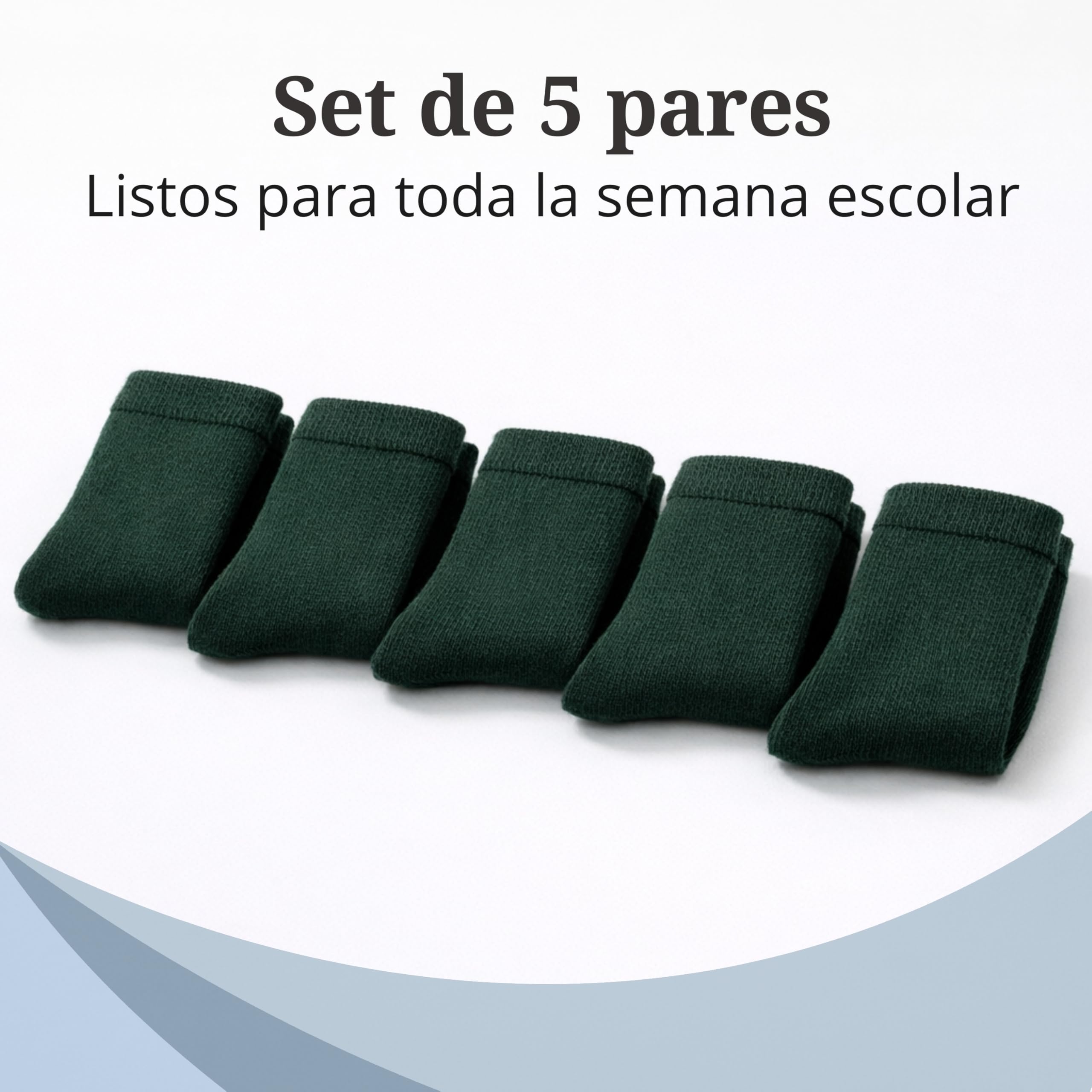 bisoo SET de 5 Pares de Calcetines Escolares de Algodon con Certificado Oeko-Tex para Uniforme Colegio - Elige tu Talla y Color — view 8