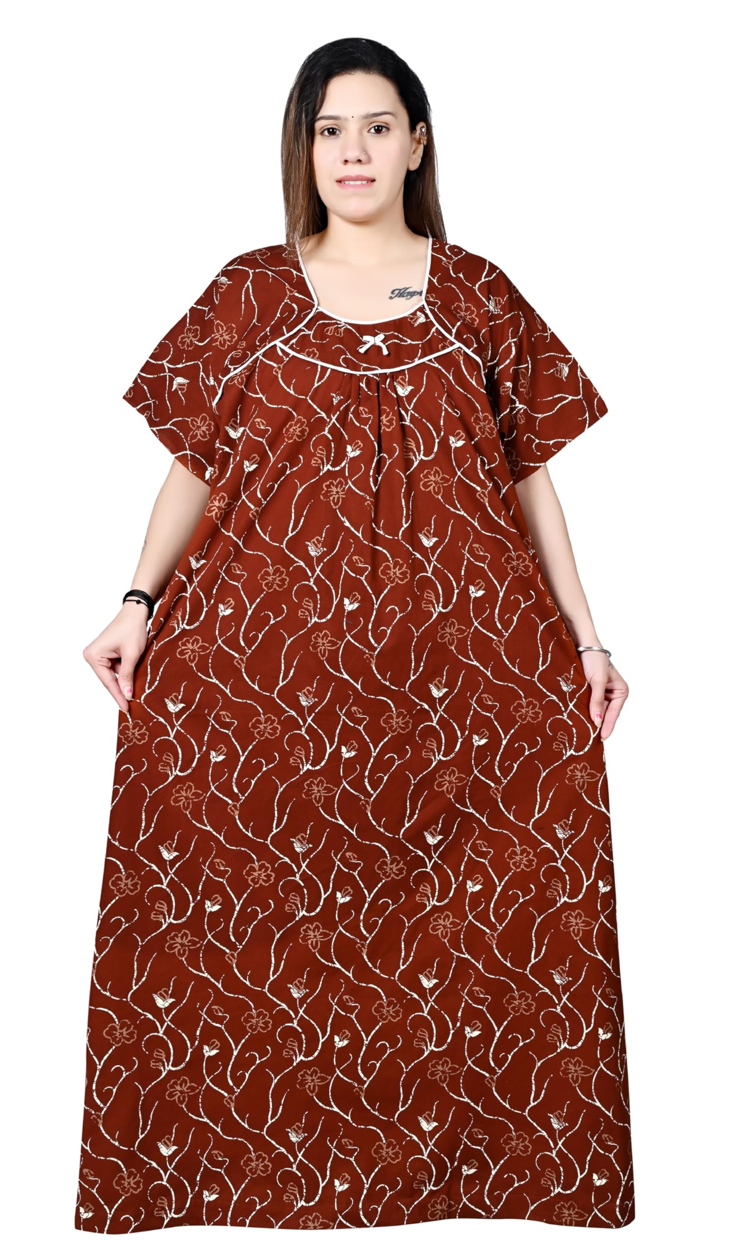 Women’s Plus Size Nighty Maxi – Soft Cotton Maxi Gown 5XL-10XL, Comfortable & Stylish Sleepwear