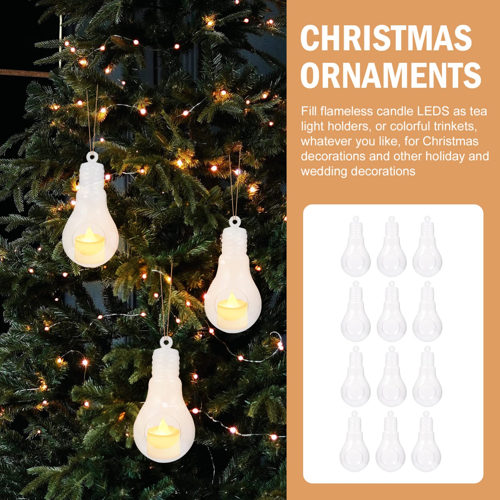 FOMIYES 12stücke Weihnachtskugel-anhänger Zum Aufhängen Christbaumschmuck Weihnachtsdeko Hängeanhänger Für Wohnzimmer Schlafzimmer Fenster Dekorationen Für Weihnachtsfeier