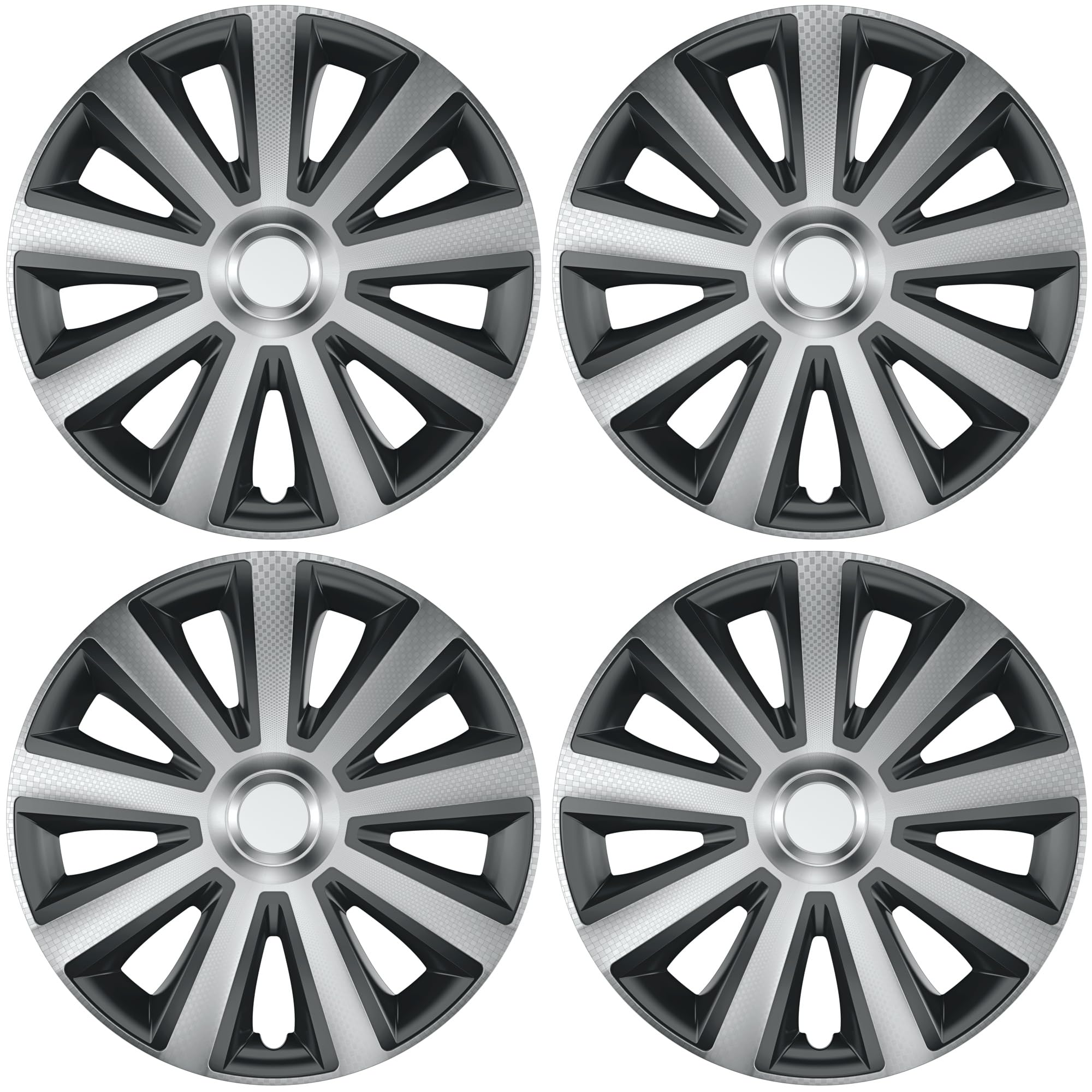 Versaco Car Wheel Trims LUXURY14 - Silver 14 Inch 15-Spoke - Boxed Set of 4 Hubcaps - Includes Fittings/Instructions — view 11