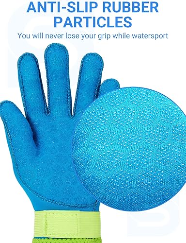 Miniatura 3 de Guantes de neopreno para niños de 0.118 pulgadas, guantes térmicos antideslizantes para natación, UV50+, mantienen el calor para bucear, kayak,
