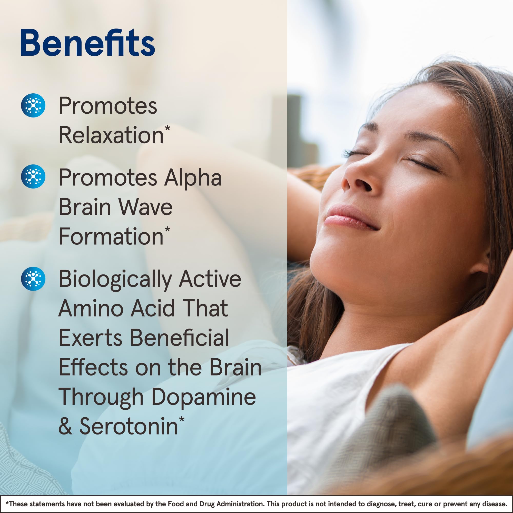 Jarrow Theanine Supplement 100 mg, Dietary Supplement, 60 Capsules — Amazon image 3