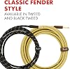Fender Deluxe Series Guitar Instrument Cable, 3 m, Straight/Flat, Tweed