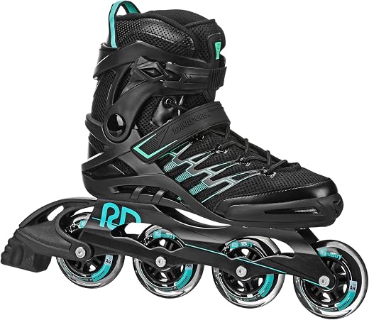 Roller Derby Q-84 Women's Inline Skates - Black/Teal - Size 08