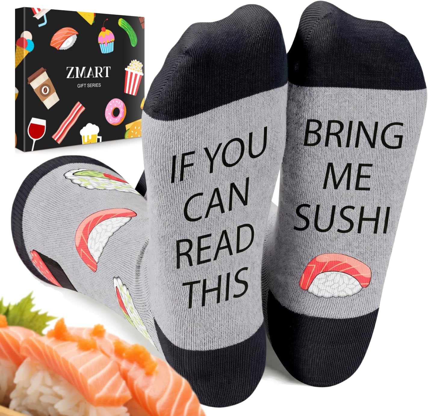 Food Socks for Women - Hot Dog Popcorn Ice Cream Gifts, Pickle Donut Pizza Socks