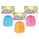 ORB Curiosities Sqweezy Gumdrops 3 Pack - Fun, Sparkling, Squishy, Stretchy, Slow Rising Sensory and Fidget Toys for Kids and Adults - Great Stress Relief Toys to Squeeze at Home, Desk, or Classroom