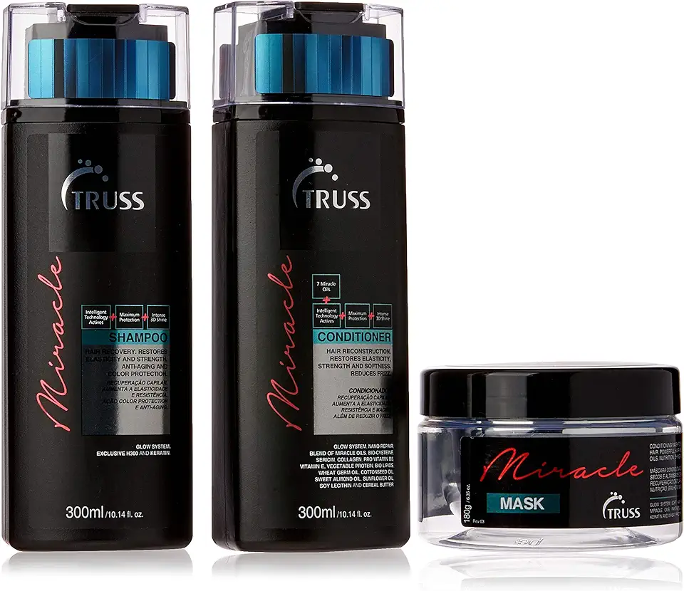 Truss Miracle Kit Shampoo 300ml + Condicionador 300ml + Máscara 180g