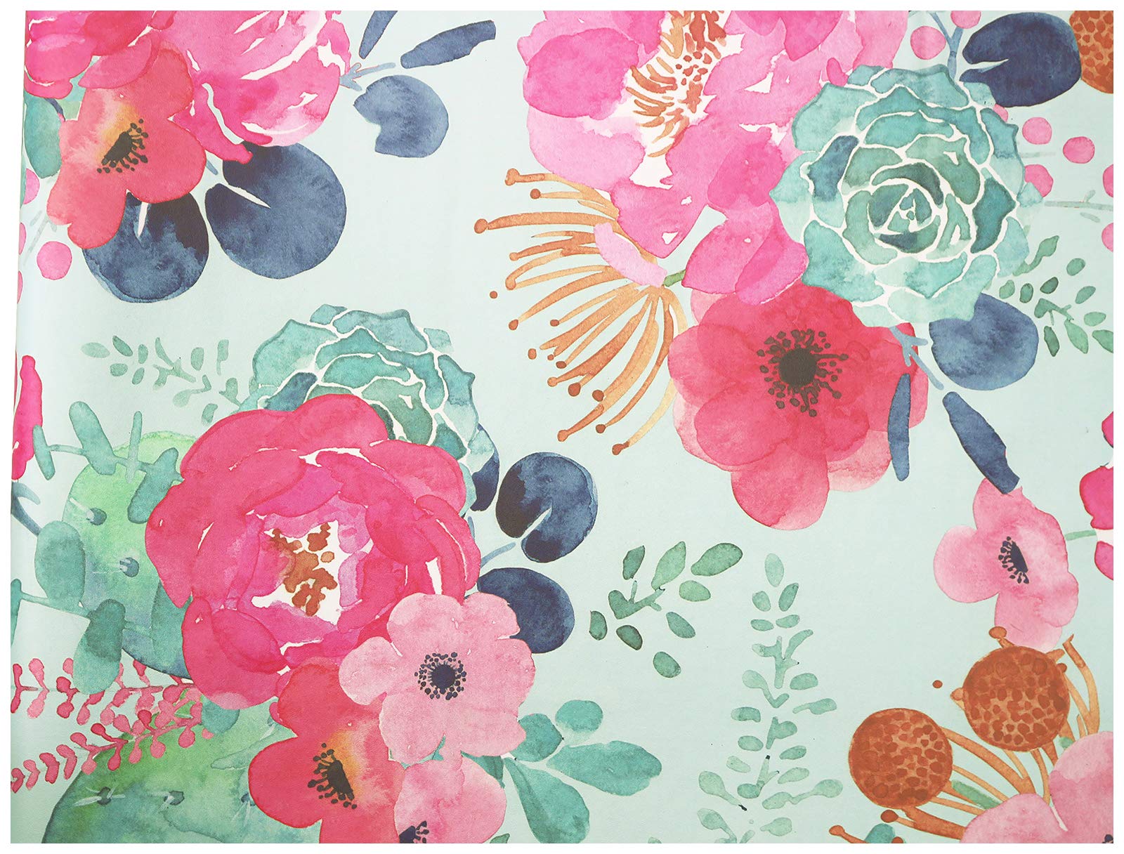 Papel Pintado Autoadhesivo, Gótico Vintage Pelar y Pegar Papel de Contacto, 44,5x500CM Flores Botánicas Bohemias Papel Tapiz Removible Decorativo para Pared Muebles Cocina Salón
