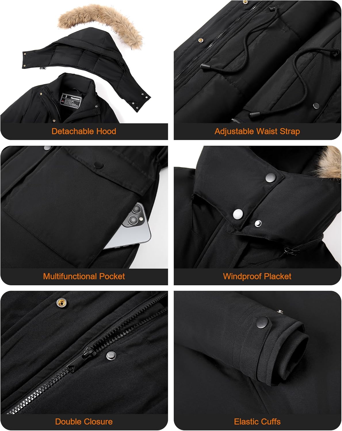 Heated Jackets for Women with 18400mAh 12V Battery Pack Included, Parka Womens Heated Jacket with Hood Skating - Image 6