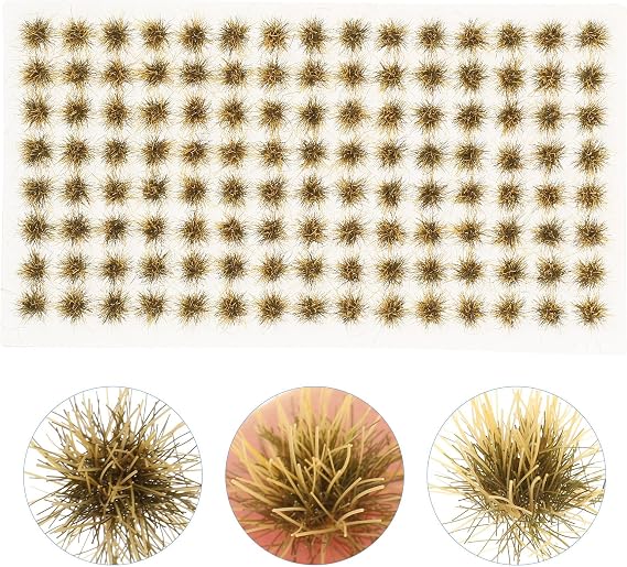 Grass Tufts Miniature Scenery for Dioramas, 120 Pieces Box