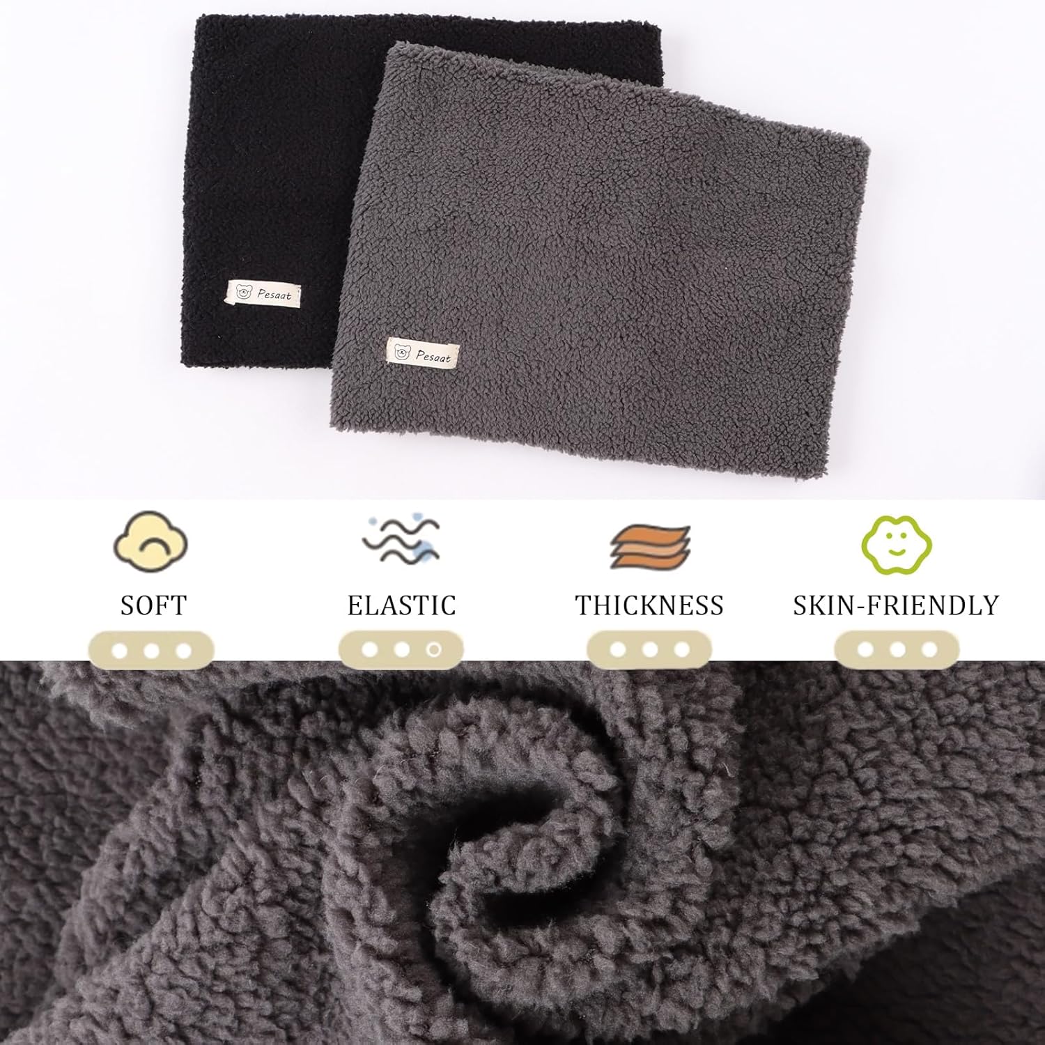 Zsedrut Fleece Warm Kids Scarf Thick Velvet Boys Girls Round Scarves Toddler Kids Winter Neck Warmer - Image 5