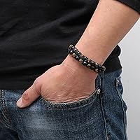 Vista 3 de JoycuFF Triple Protection Bracele for Men Bead Bracelets for Men Boyfriend Husband Brother Son Triple Protection Bracele for Men Bead Bracelets