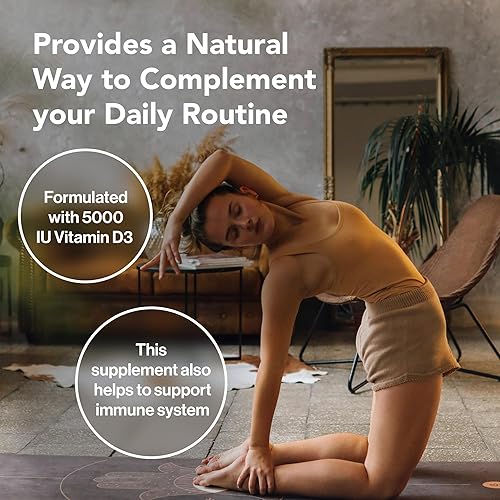 Miniatura 4 de Quantum Nutrition Labs Suplemento de vitamina D3 y K2, apoyo para la salud ósea y cardíaca para mujeres y hombres, 5000 UI, vitaminas veganas,