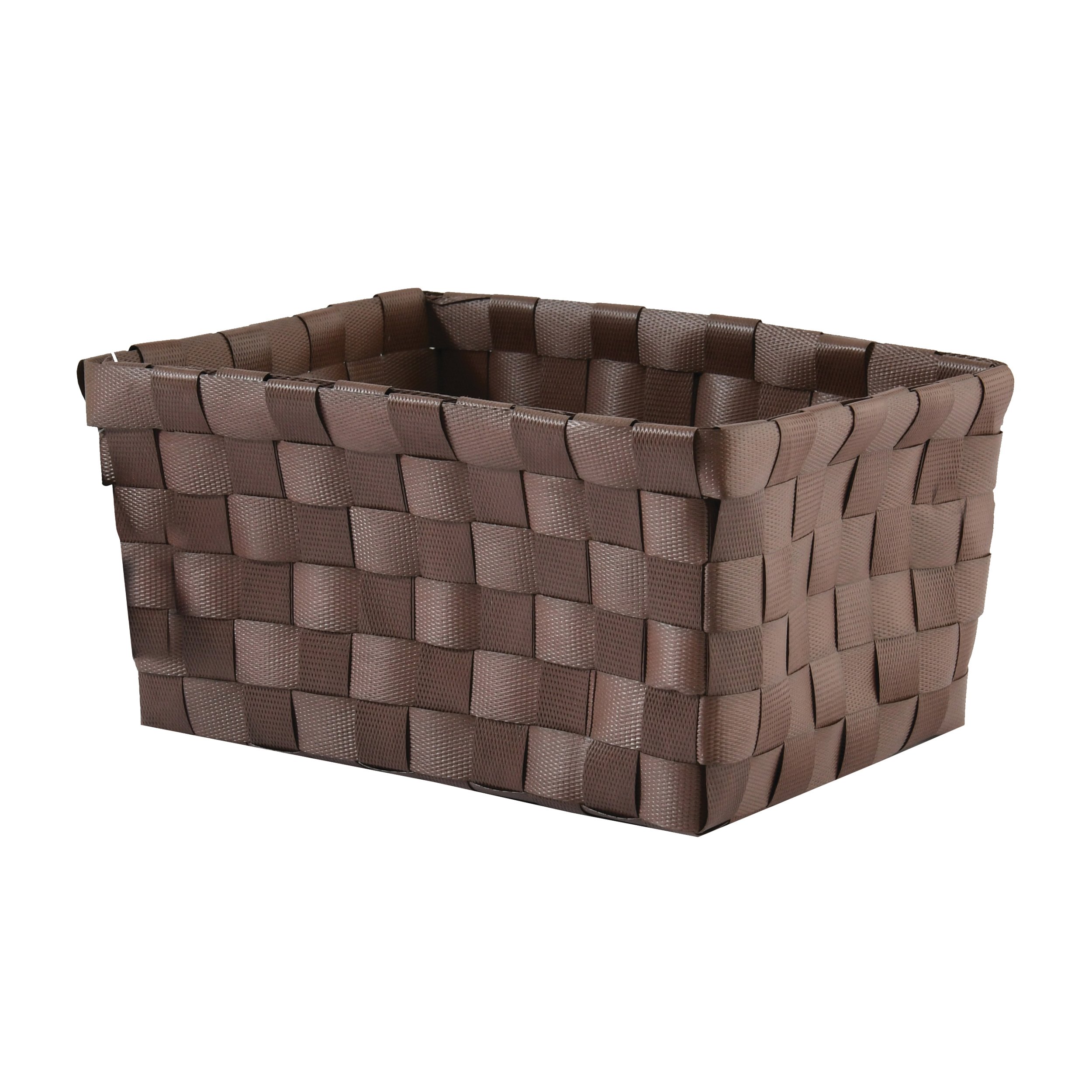 Basket of polypropylene 19x14x8cm brown, Unique Size