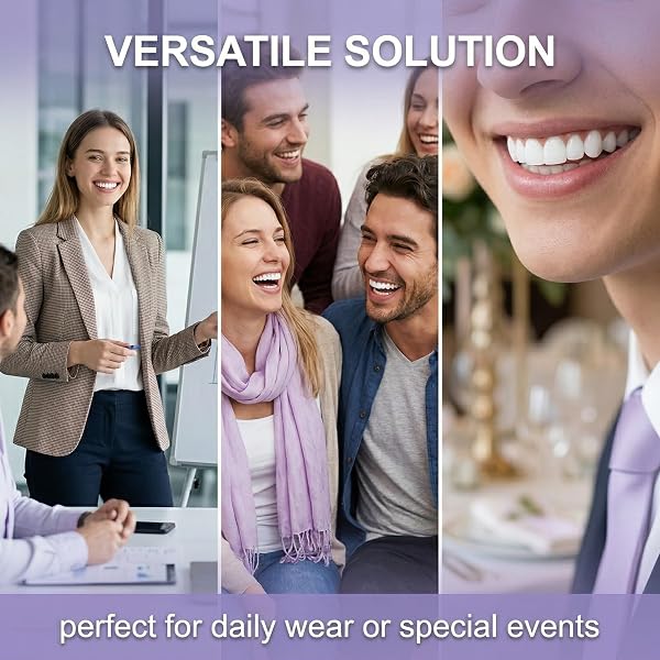 3 Paires Dentier Provisoire, Prothèses Dentaires Prothèse Dentaire Cosmétique, Instantanées Fausses Dents, Cosmétique Sourire Prothèses, Facette Dentaire - 5