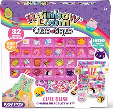Rainbow Loom Cute-Tique Cute Bliss Kit, Bracelet Making Kit, Kids Crafting Activity, Ages 7+