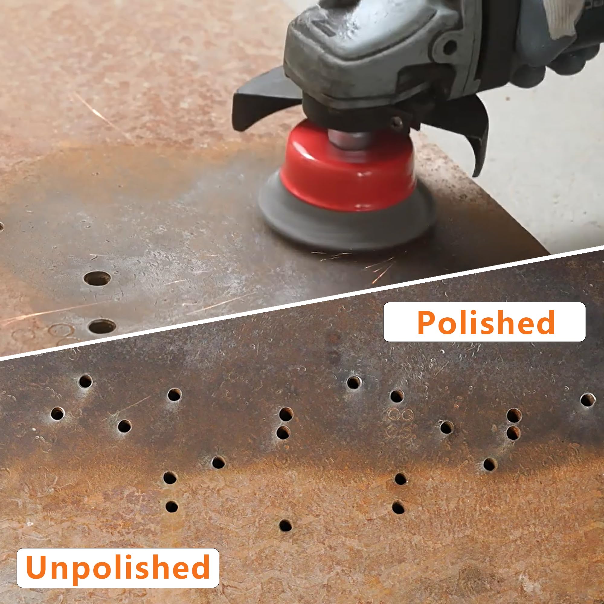 Angle Grinder Wire Wheel Brush Set - Rust Removal -6